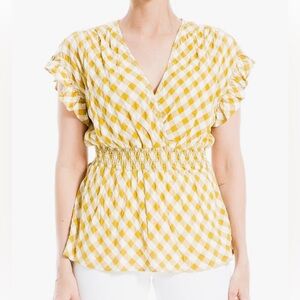 Mustard Yellow Max Studio Smocked Waist